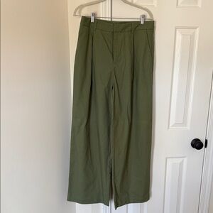 Olive Green Wide Leg Pants